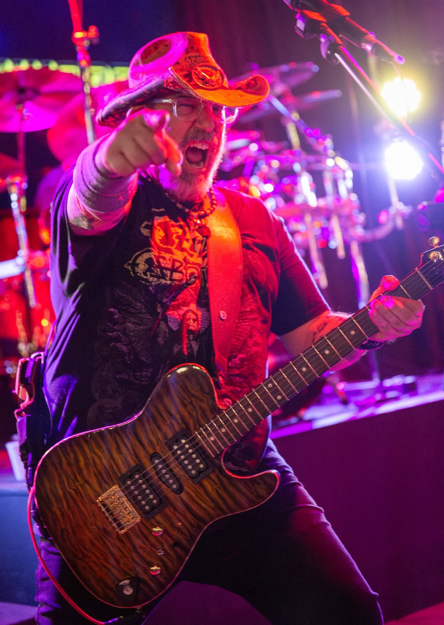 Bruce playing guitar live