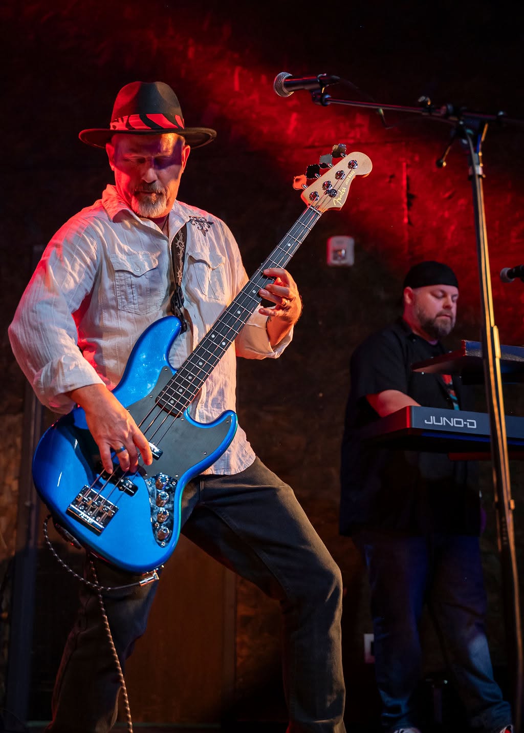 Matt playing bass live